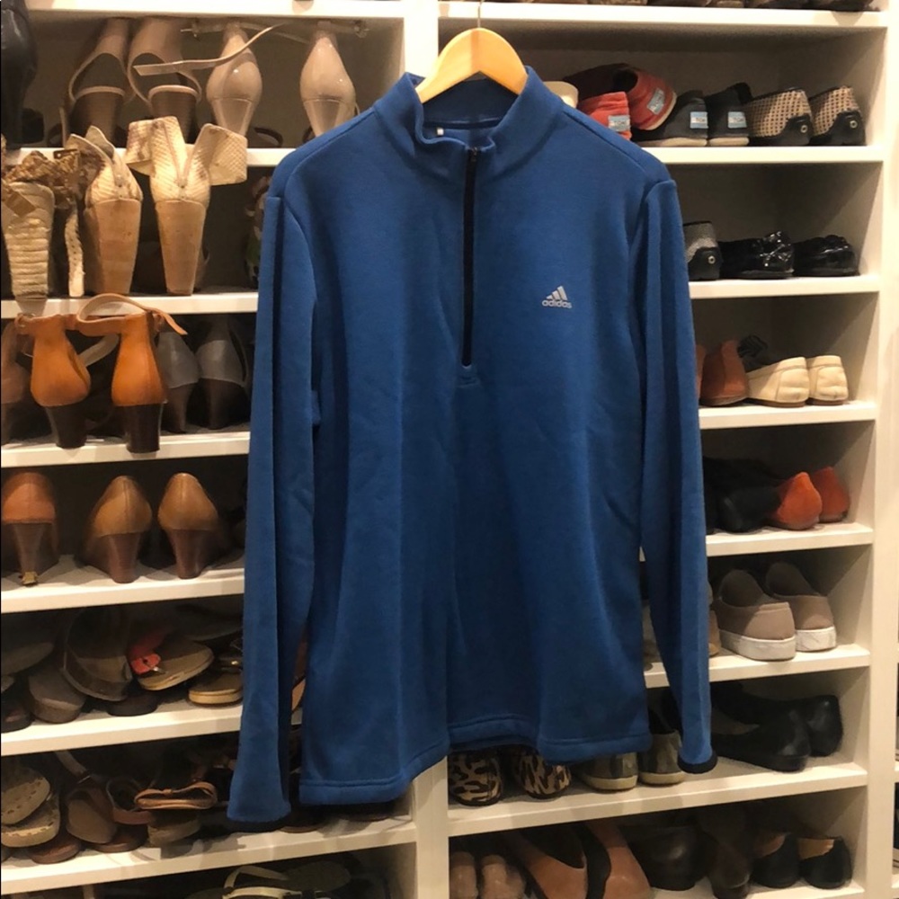 Blue 1/4 zip Adidas size Medium
